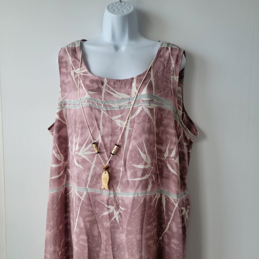 Joanna women's maxi sleeveless dress sz 3X floral tie in back Boho Chic Soft - Picture 3 of 8